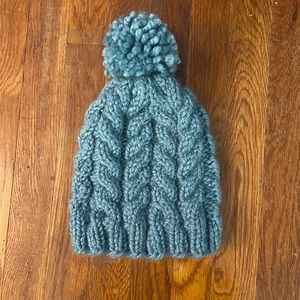 Hand knitted snow beanie!